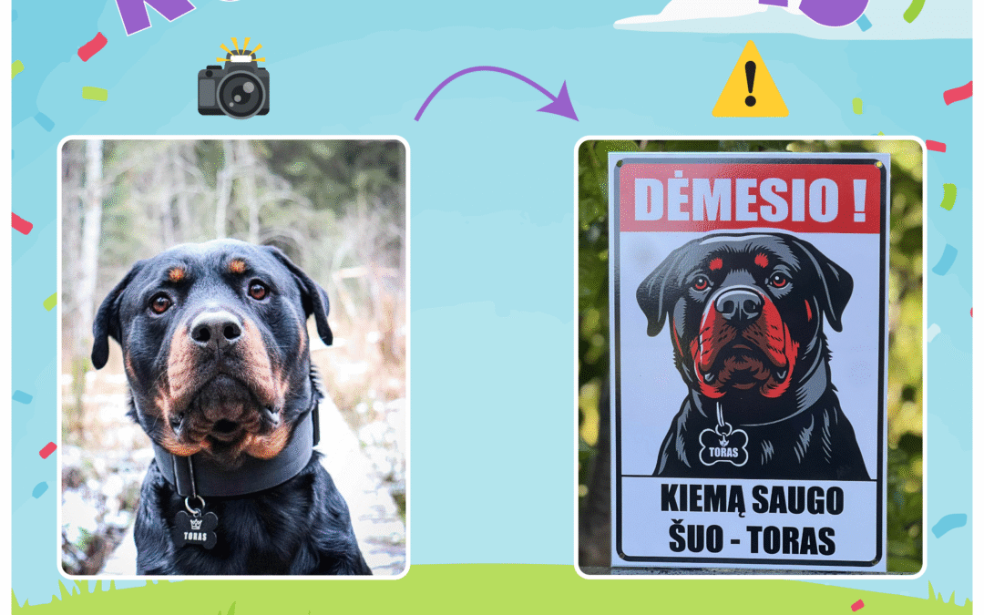 🎉 Startuojame su Snukas.lt ir dovanojame pirmąjį kiemo ženklą! 🐾